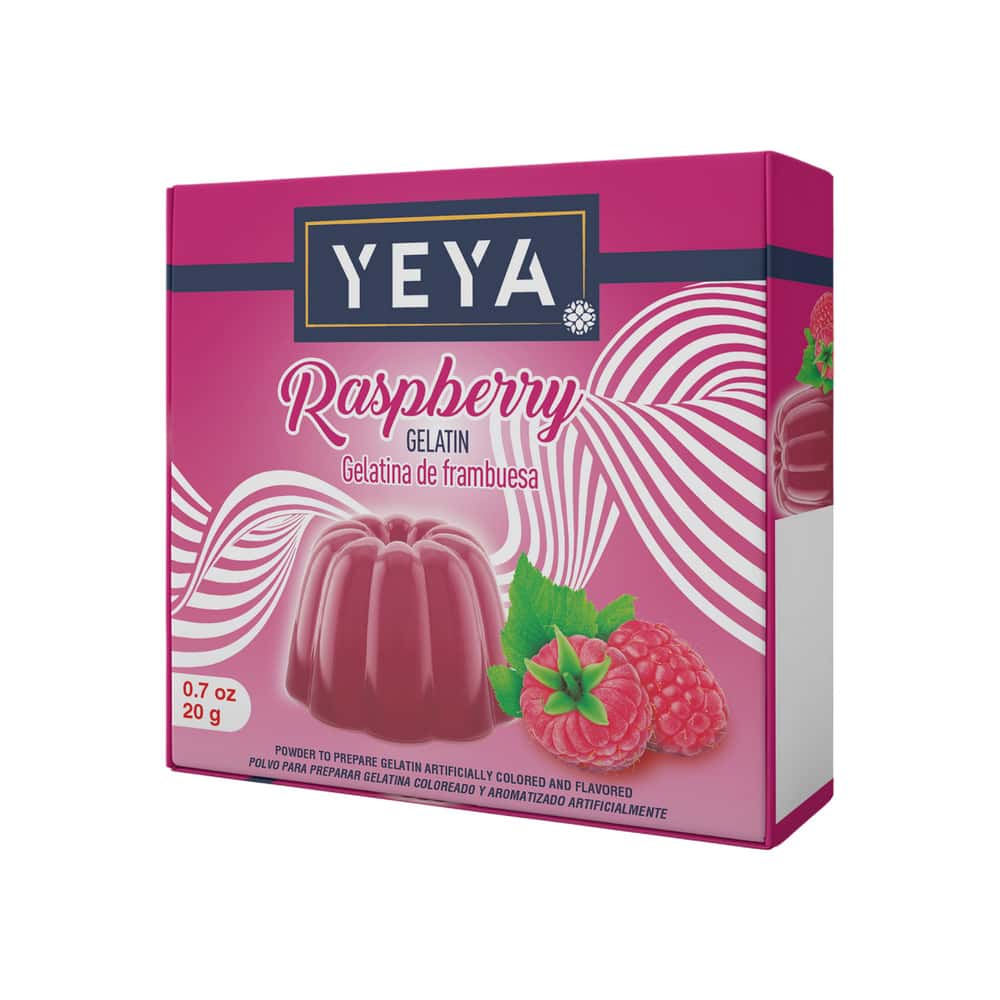 Gelatina sabor frambuesa YEYA (20 g) - Miniatura 1