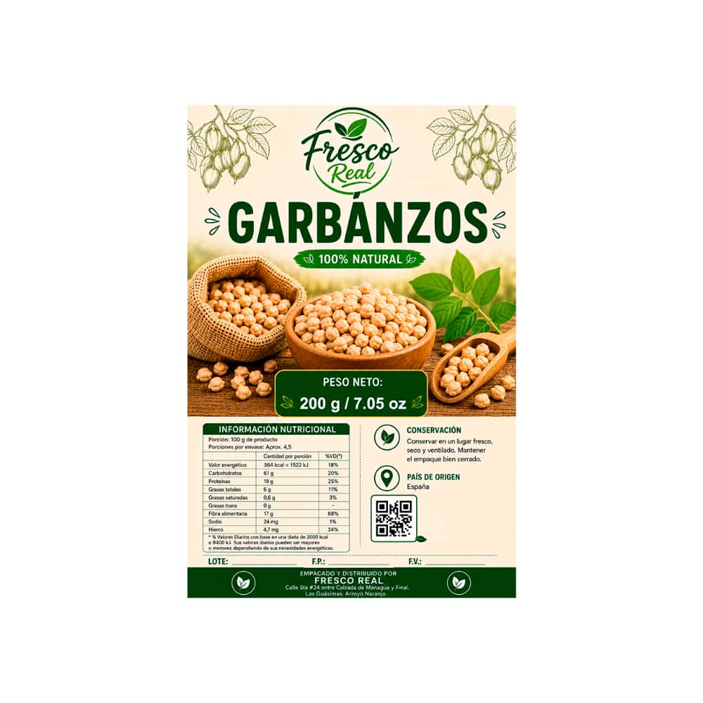 Garbanzos Fresco Real (200 g / 7.05 oz) - Miniatura 2
