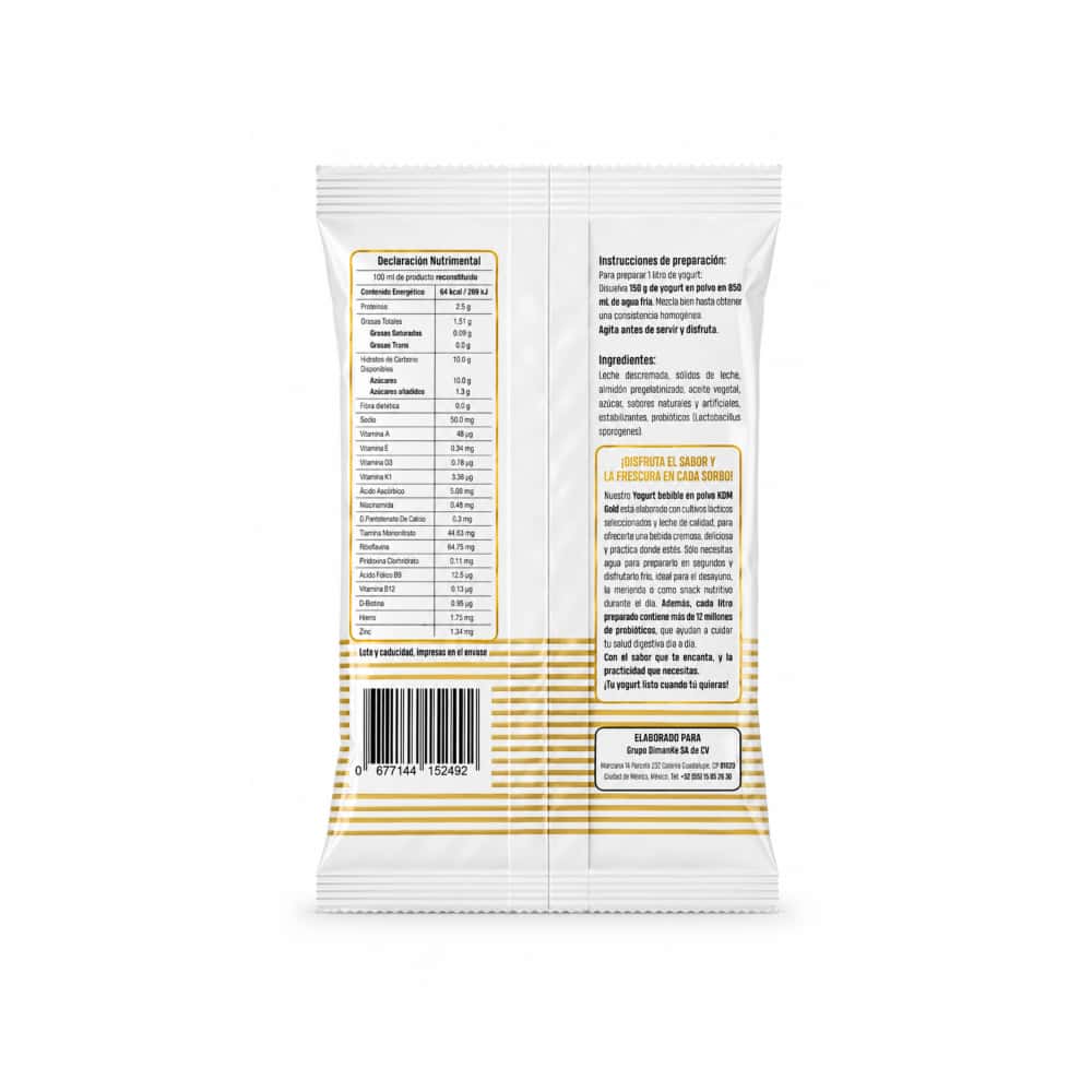 Yogurt en polvo bebible sabor natural KDM Gold (150 g / 5.29 oz) - Miniatura 2