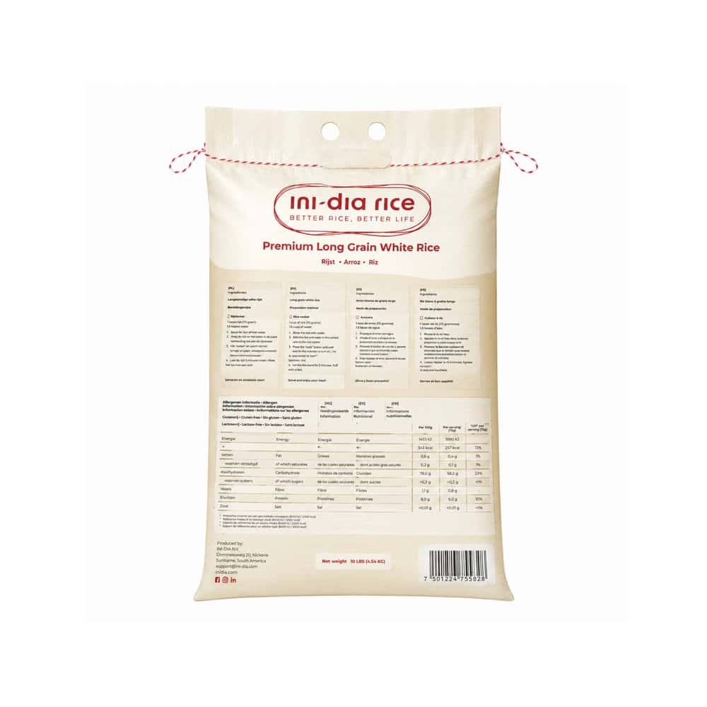 Arroz blanco de grano largo Ini-Dia (4.54 kg / 10 lb) - Miniatura 2