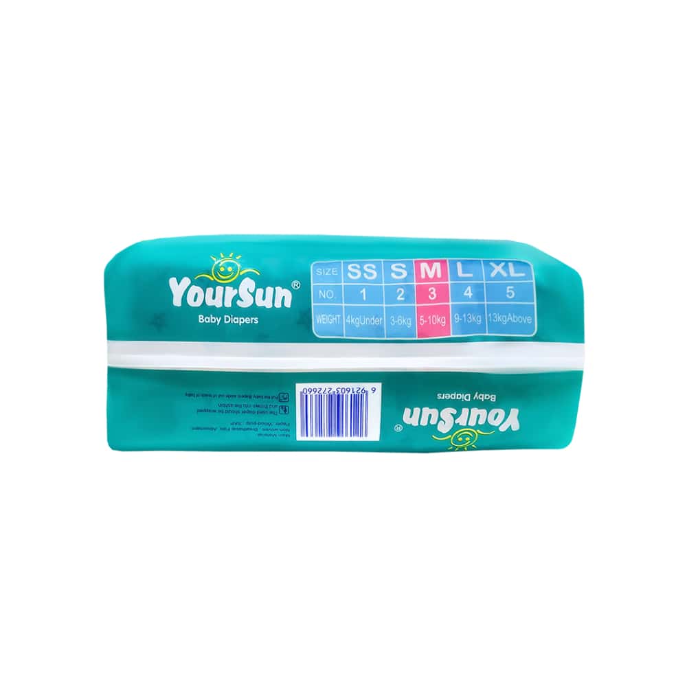 Pañales desechables para bebé de 5 - 10 kg talla M YourSun (30 U) - Miniatura 4