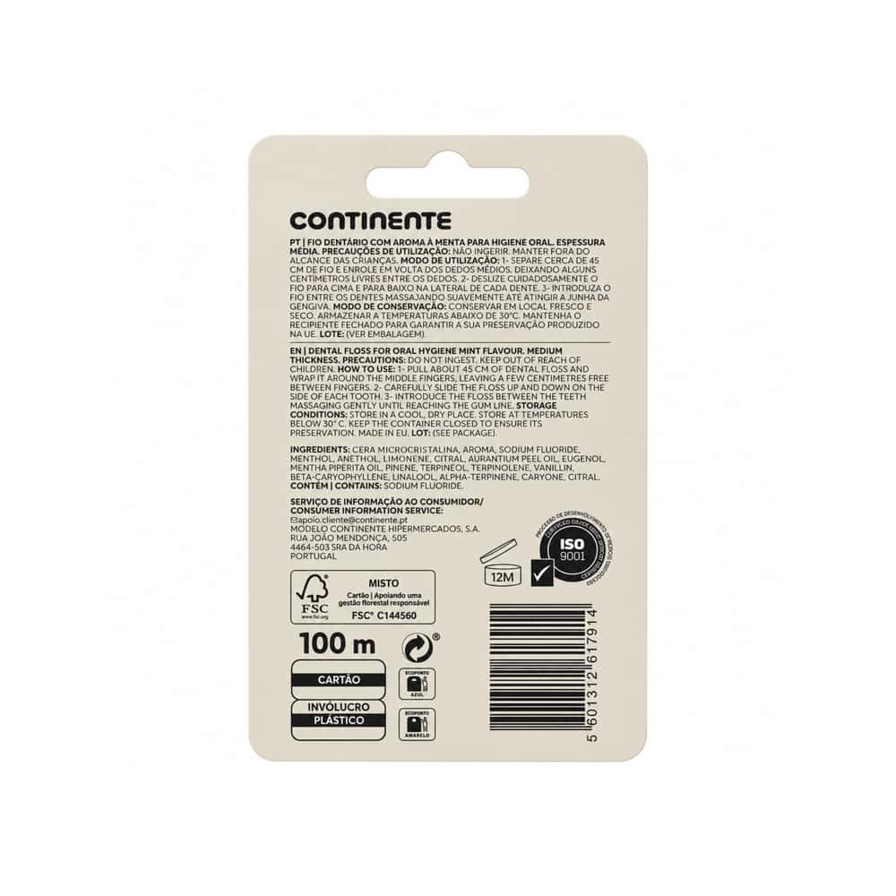 Hilo dental con aroma a menta Continente (100 m) - Miniatura 2