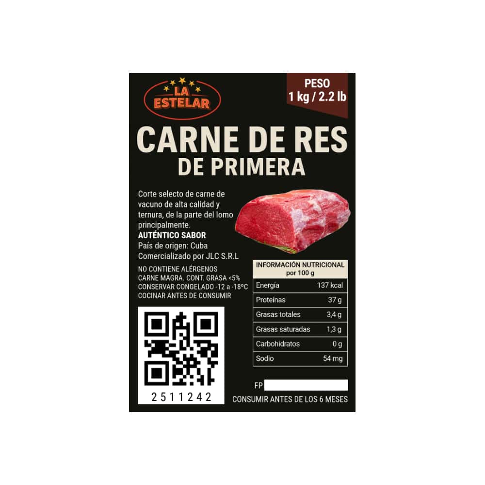 Carne de res de primera La Estelar (3 x 1 kg / 2.2 lb) - Miniatura 2