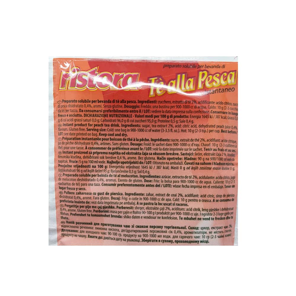 Té instantáneo sabor melocotón Ristora (90 g / 3.17 oz) - Miniatura 6