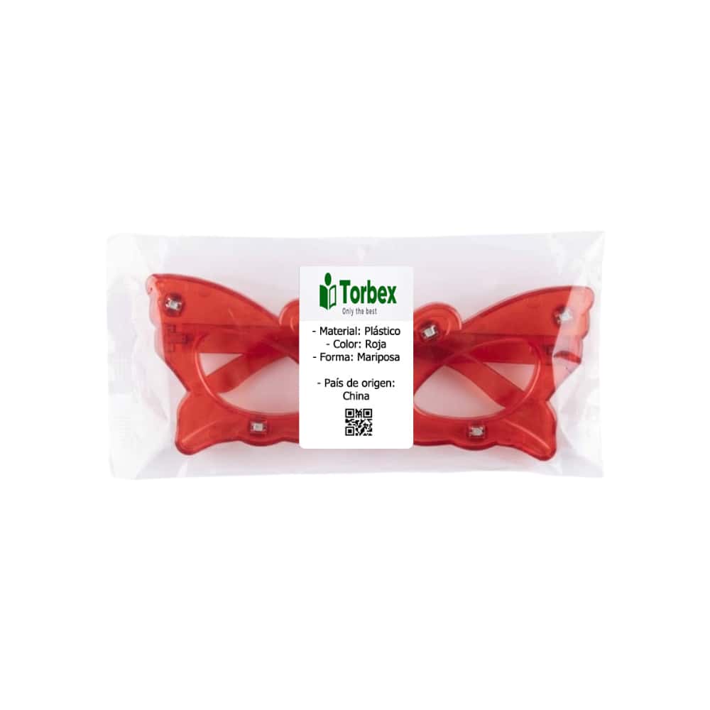 Gafa roja con luces LED Torbex - Miniatura 3