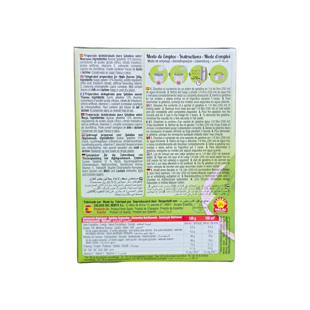 Gelatina sabor a manzana Calnort (170 g / 6 oz) - Miniatura 3