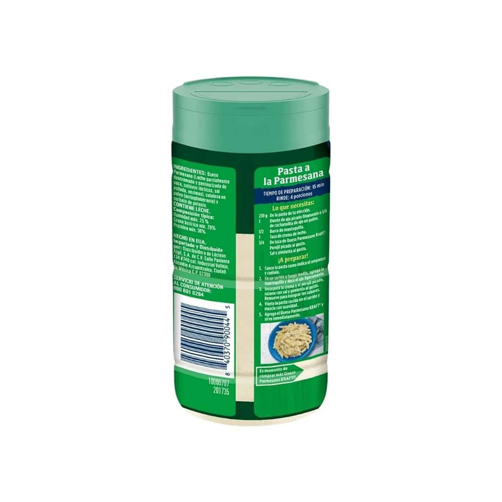 Queso parmesano rallado de leche de vaca Kraft (227 g / 8.01 oz) - Miniatura 3