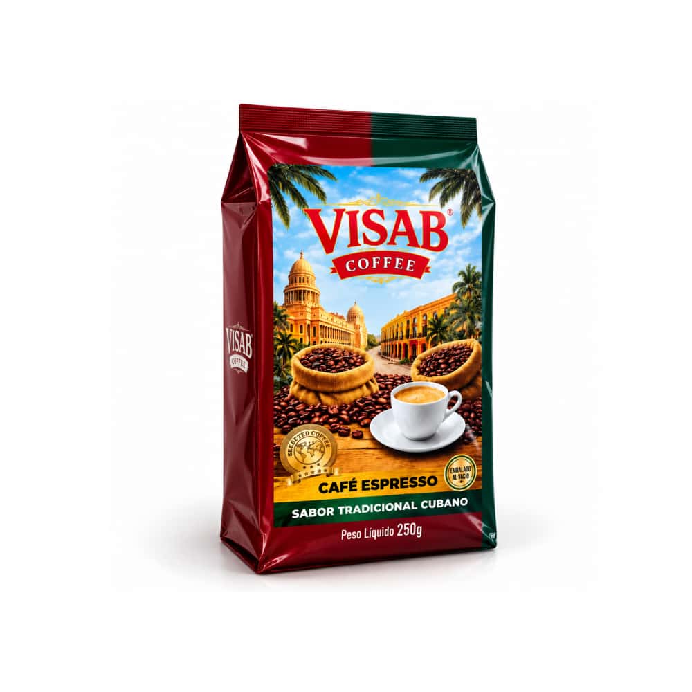 Café espresso sabor tradicional cubano Visab Coffee (250 g / 8.81 oz) - Miniatura 1