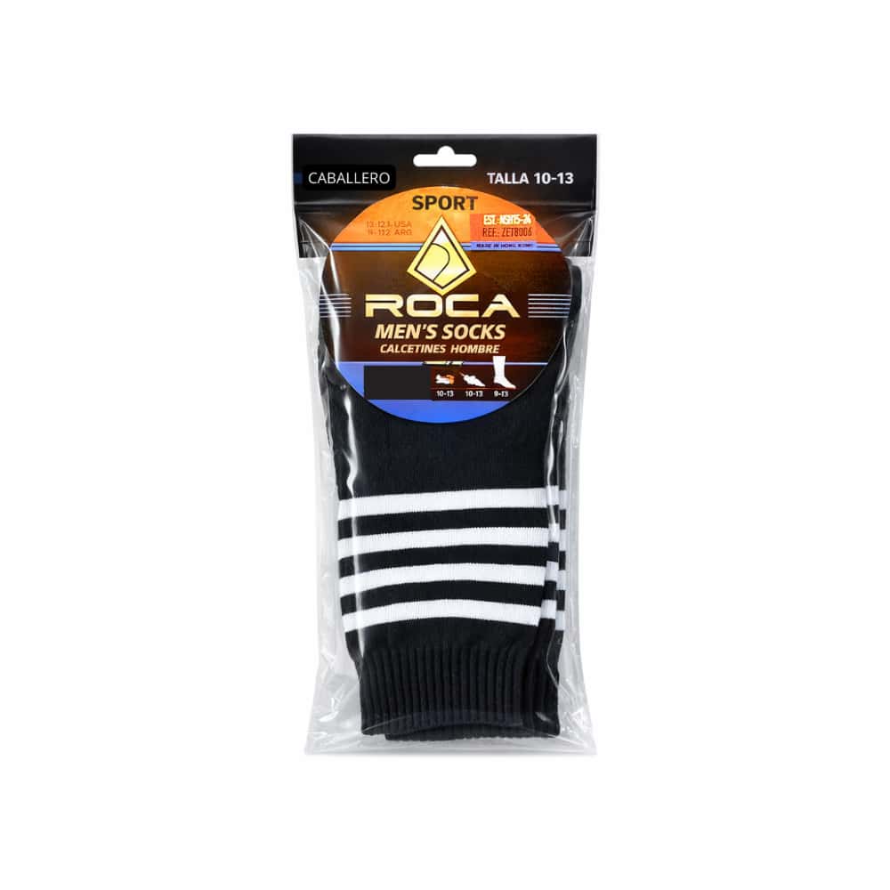 Par de medias de fútbol color negro Roca (Talla 10 - 13) - Miniatura 4