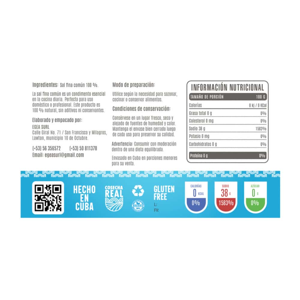 Sal fina común Cosecha Real (10 x 500 g / 1.1 lb) - Miniatura 2