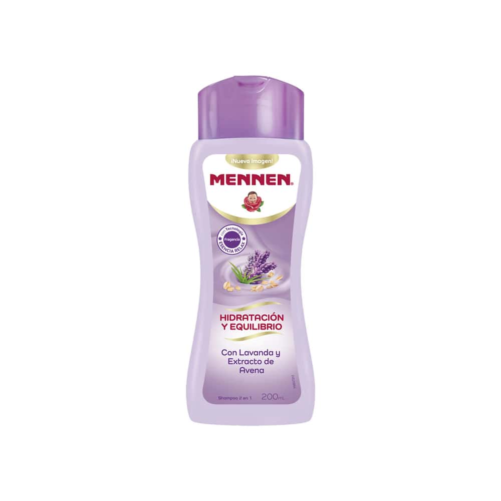Champú 2 en 1 hidratación y equilibrio con lavanda y extracto de avena Mennen (200 ml) - Miniatura 1