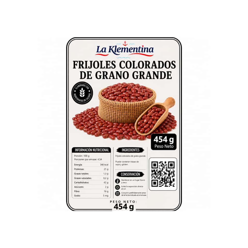 Frijoles colorados grano grande La Klementina (454 g / 2.2 lb) - Miniatura 2