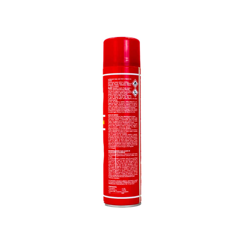 Insecticida aerosol multi insectos Rojo Arrixaca (600 ml) - Miniatura 2