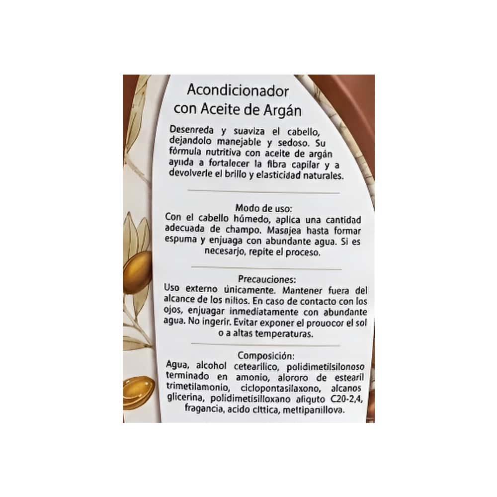 Acondicionador capilar sin sal con aceite de argán Lizar (500 ml) - Miniatura 2
