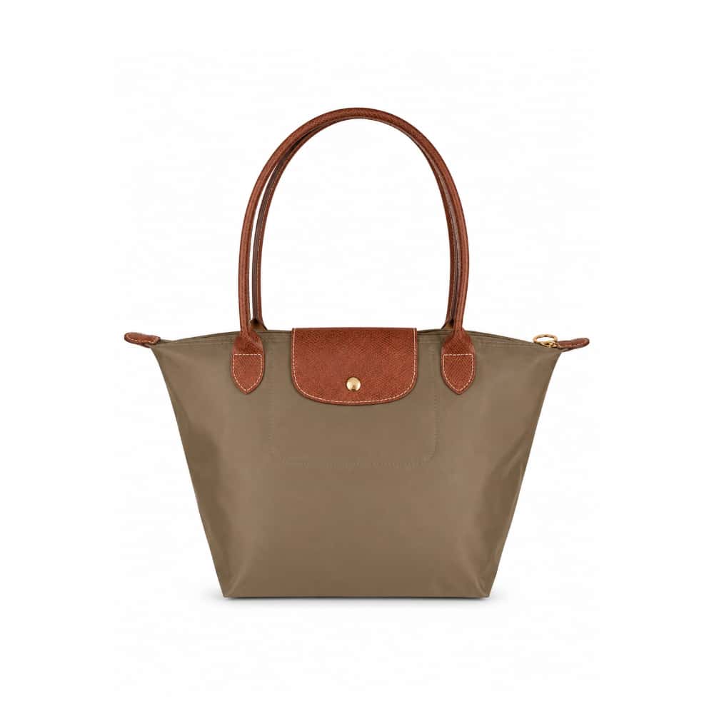 Bolso de nailon soil plegable con detalles camel y asas extraíbles Isabella - Miniatura 4