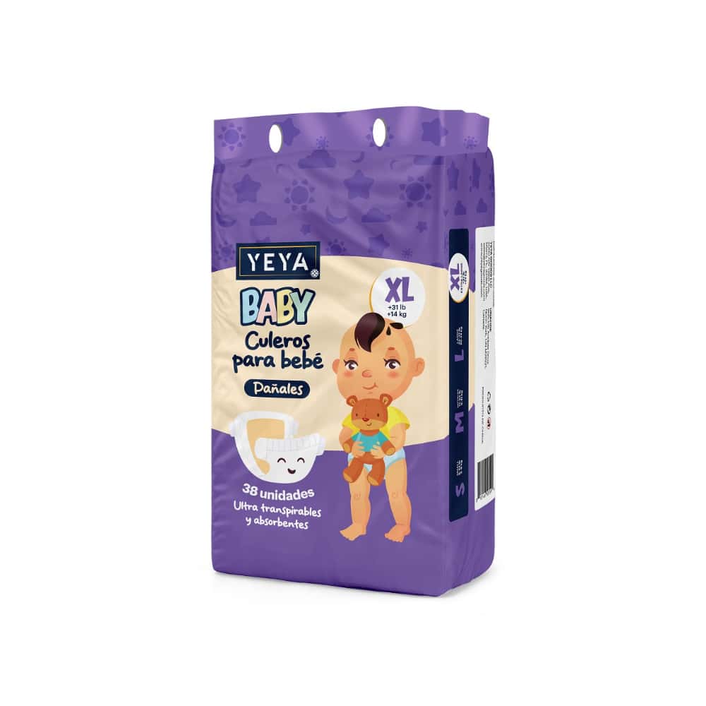 Pañales desechables para bebé talla XL YEYA (38 U) - Miniatura 1