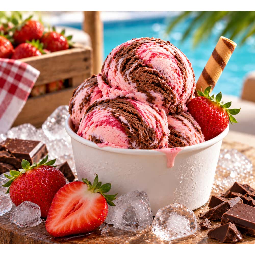 Helado doble crema sabor chocolate y fresa Alask (4 L) - Miniatura 4