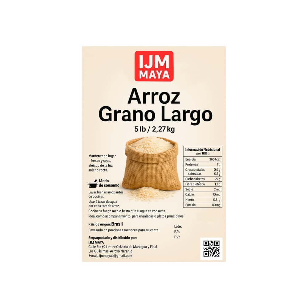 Arroz grano largo IJM Maya (2.26 kg / 5 lb) - Miniatura 3