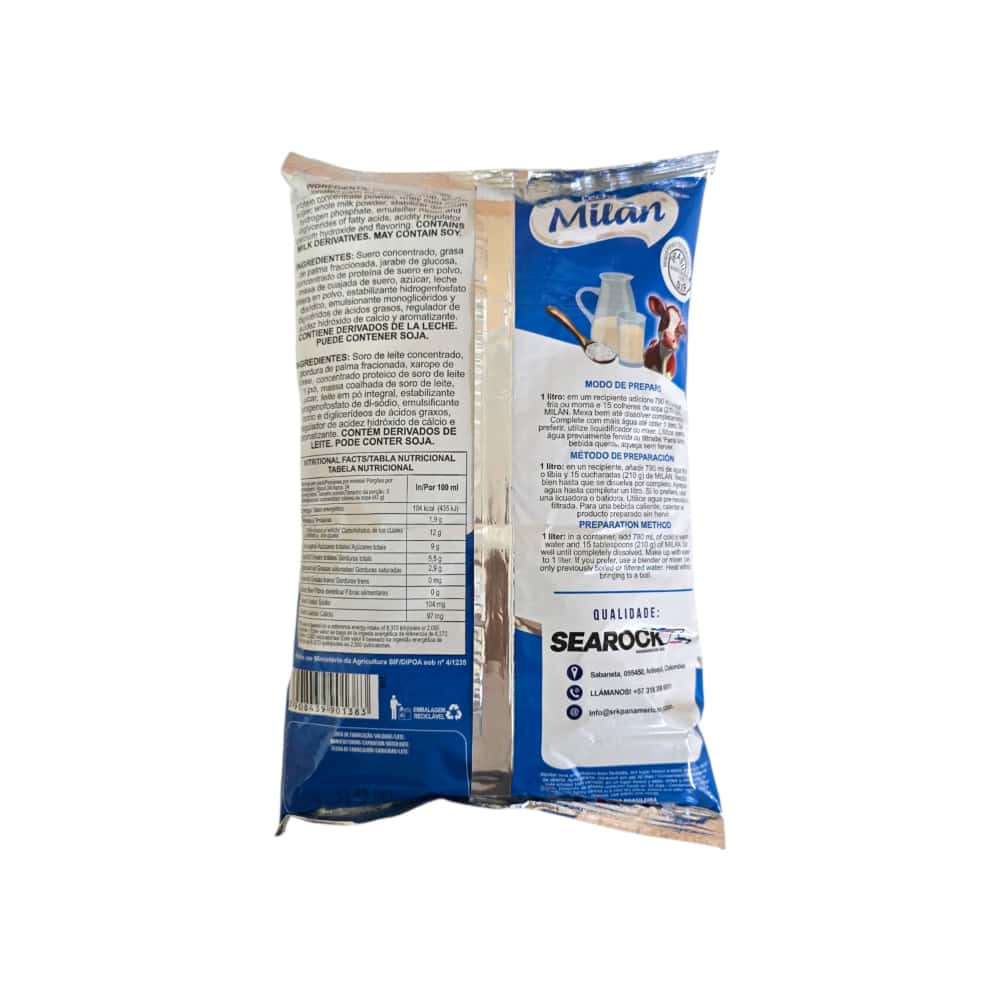 Mezcla láctea con grasa vegetal en polvo Milán (1 kg / 2.20 lb) - Miniatura 2