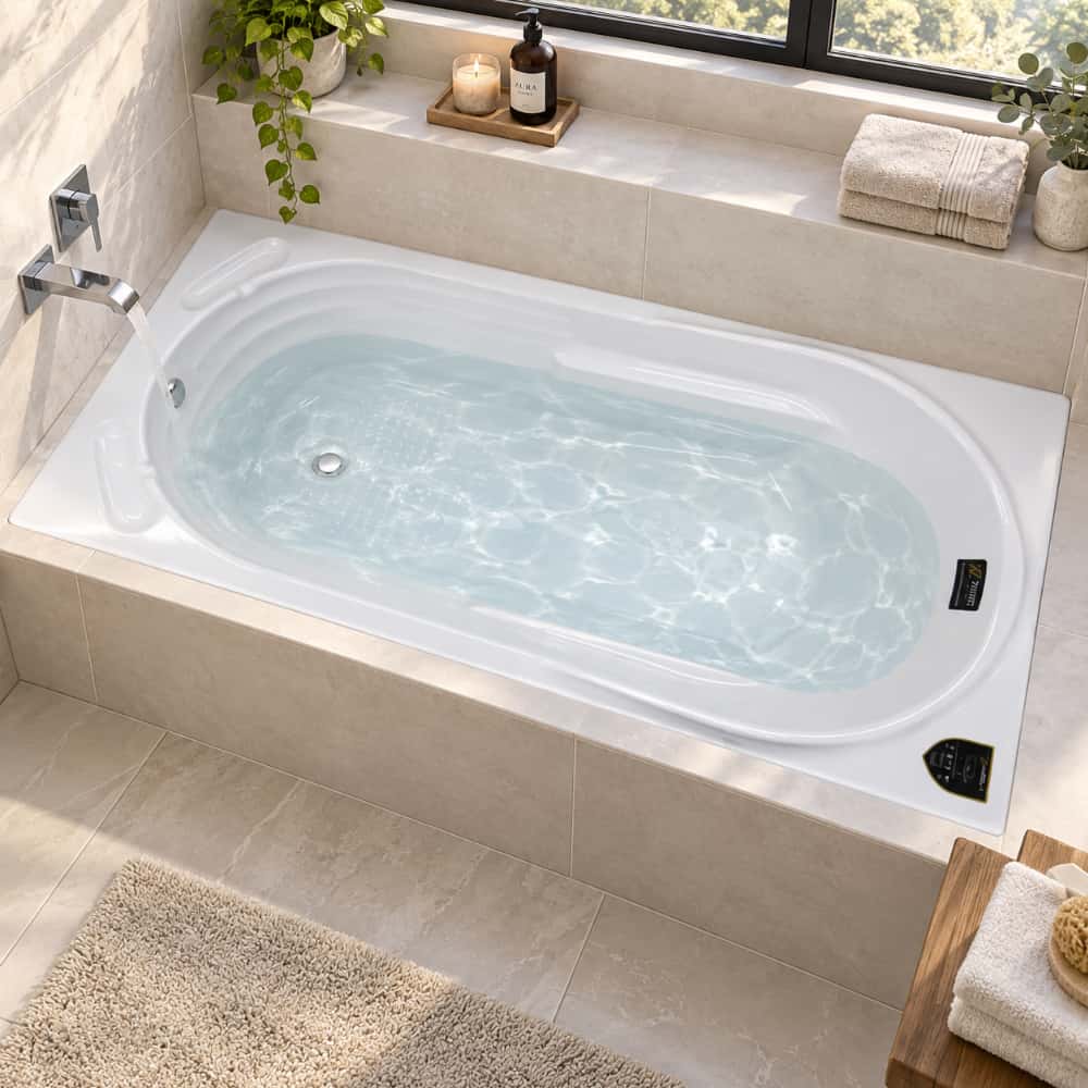 Bañera acrílica rectangular color blanco Zeric Modelo SFS-3 - Miniatura 5