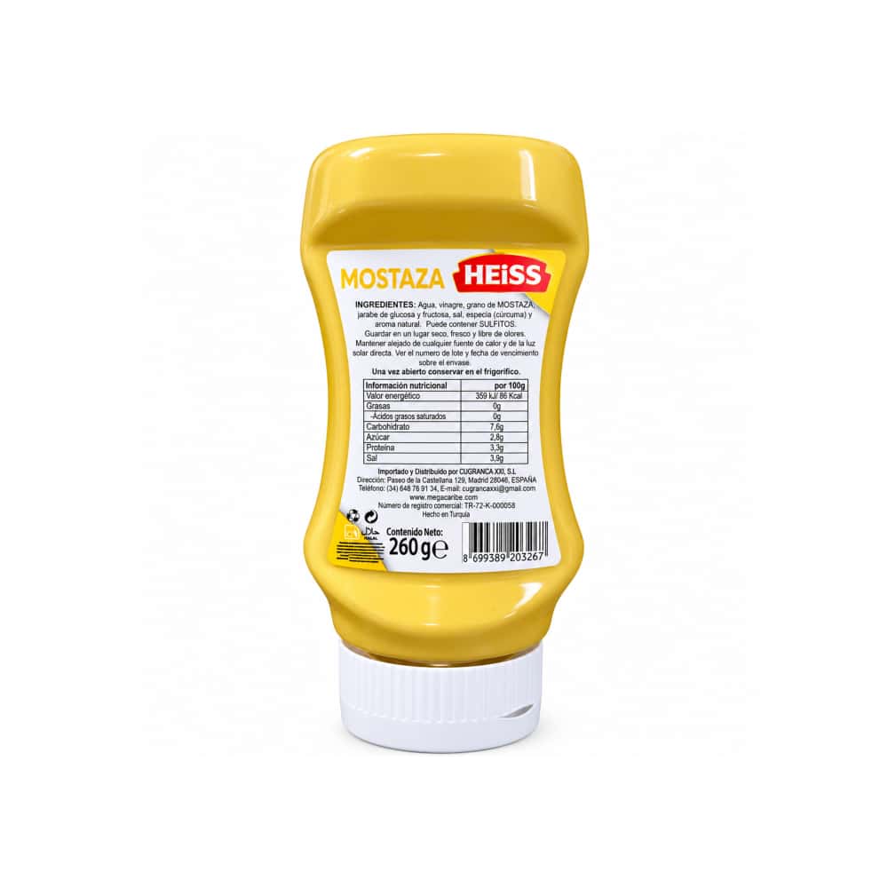 Mostaza sabor original Heiss (260 g / 9.17 oz) - Miniatura 2