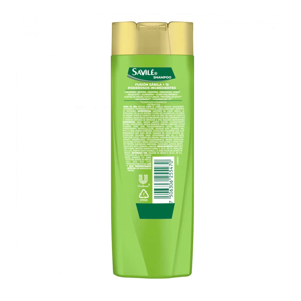 Champú fusión sábila +15 Savilé (180 ml) - Miniatura 2