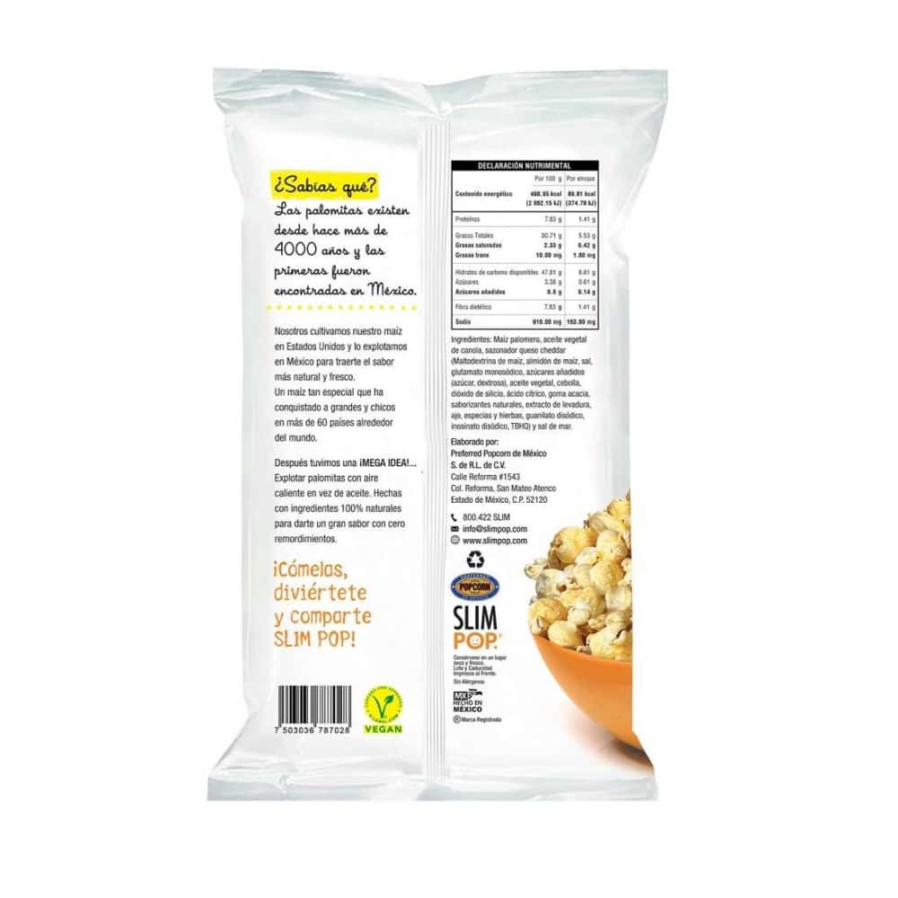 Palomitas de maíz para microondas sabor queso Cheddar Slim Pop (18 g) - Miniatura 5
