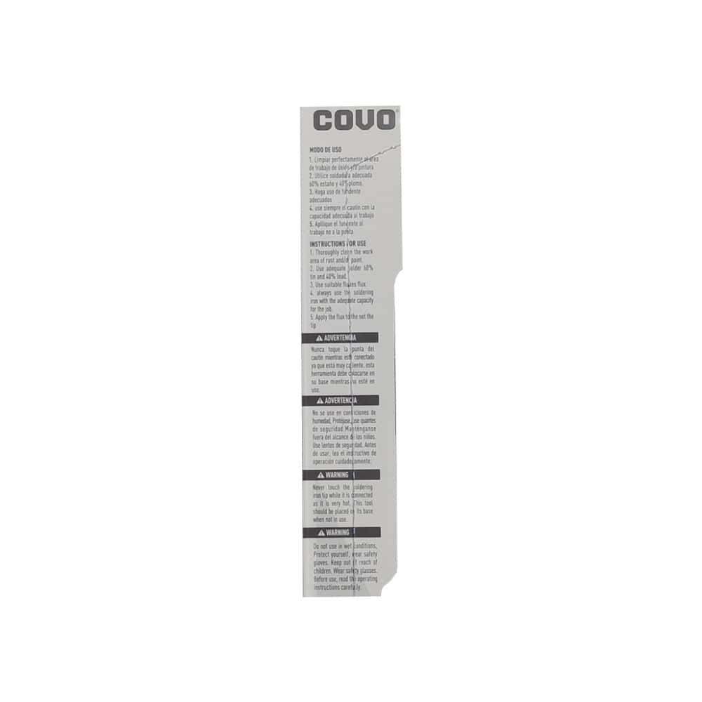 Cautín tipo lápiz de 60 W con 3 puntas intercambiables Covo - Miniatura 6