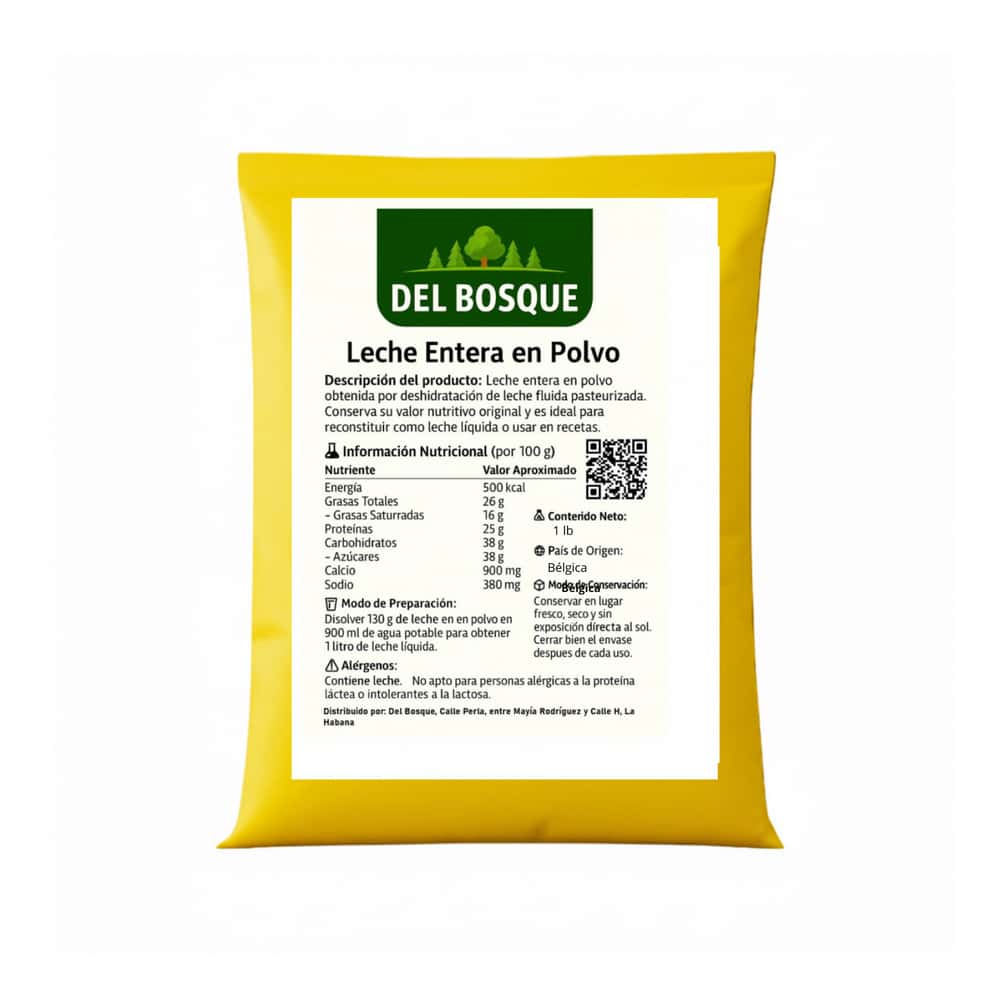 Leche en polvo entera Del Bosque (453 g / 1 lb) - Miniatura 2