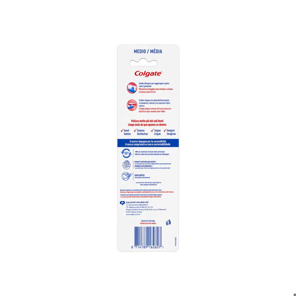 Cepillo de dientes extra clean medio Colgate (2 U) - Miniatura 2