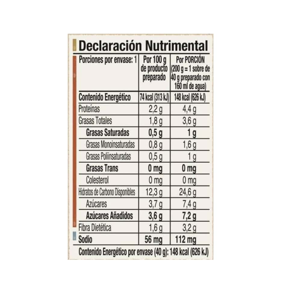 Avena integral instantánea sabor chocoalmendra Quaker (40 g / 1.41 oz) - Miniatura 4