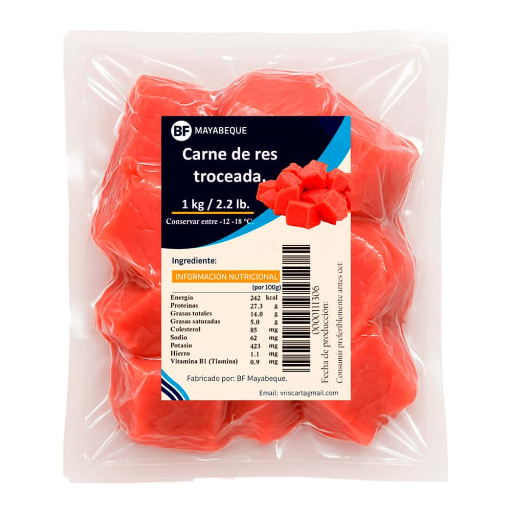 Carne de res troceada BF Mayabeque (1 kg / 2.2 lb) - Miniatura 6