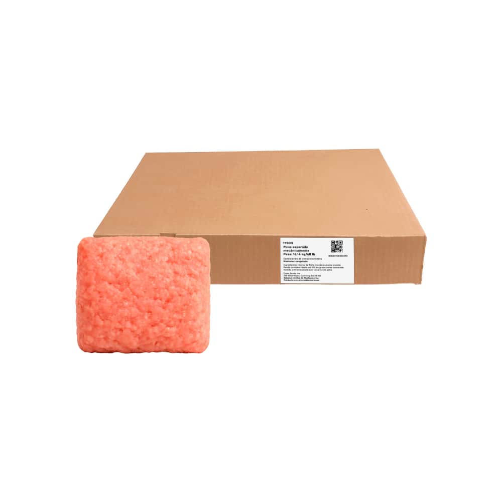Caja de carne de pollo separado mecánicamente Tyson (18.14 kg / 40 lb) - Miniatura 1