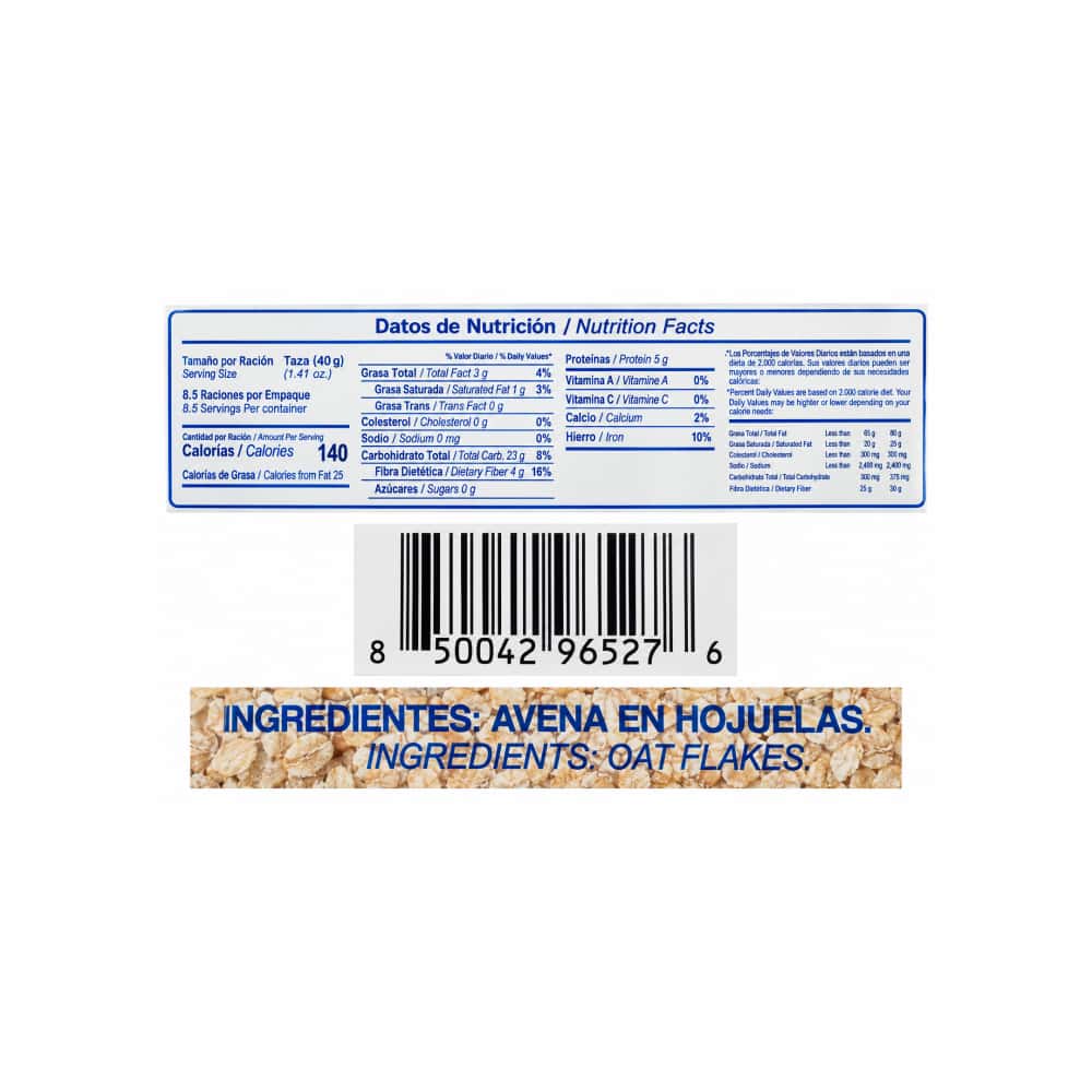 Avena en hojuelas Del Campo (454 g / 1 lb) - Miniatura 3