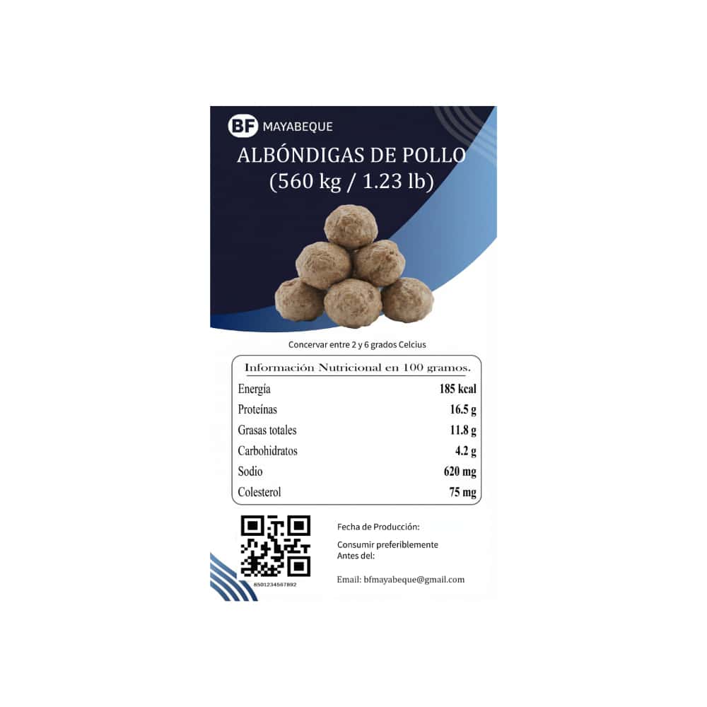 Albóndigas de pollo BF Mayabeque (560 g / 1.23 lb) - Miniatura 4