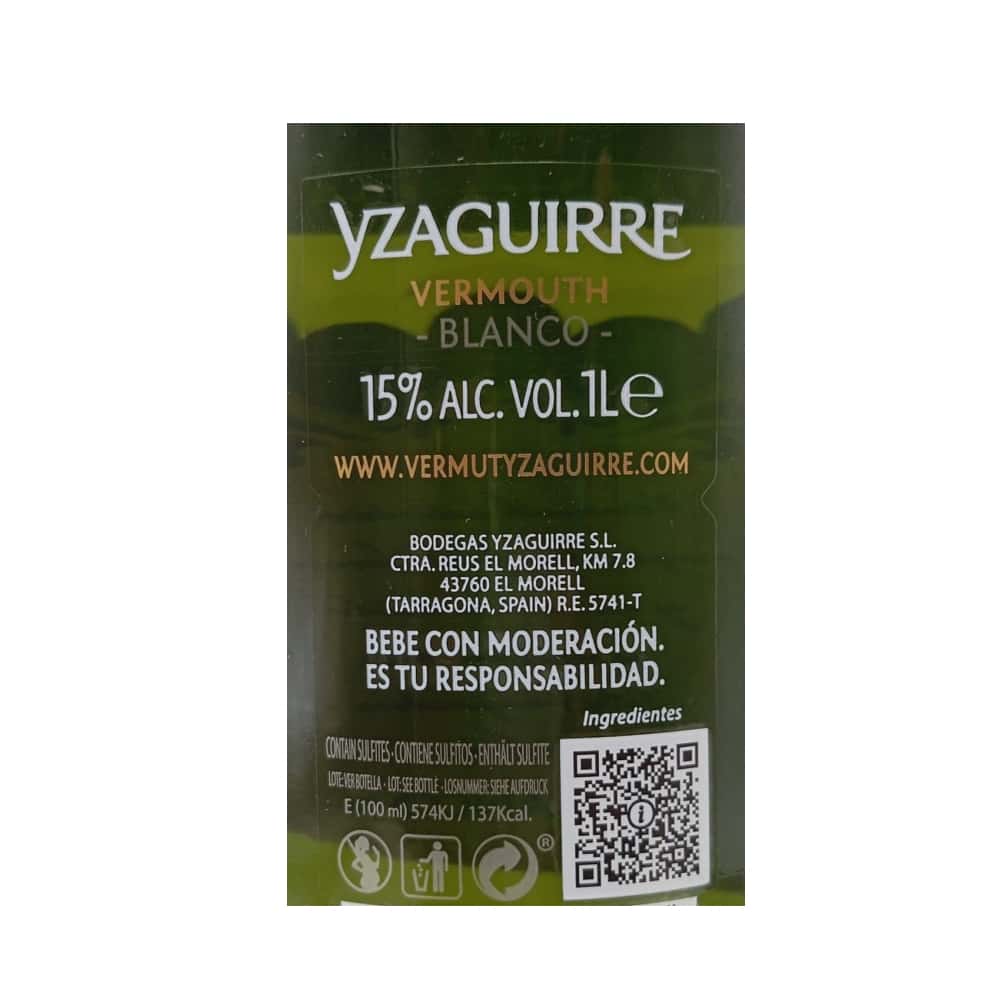 Vino blanco Vermouth Yzaguirre (1 L) - Miniatura 6
