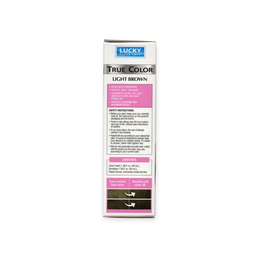 Tinte de cabello para mujer color castaño claro #40 Lucky Super Soft (40 ml / 1.36 fl. oz) - Miniatura 3