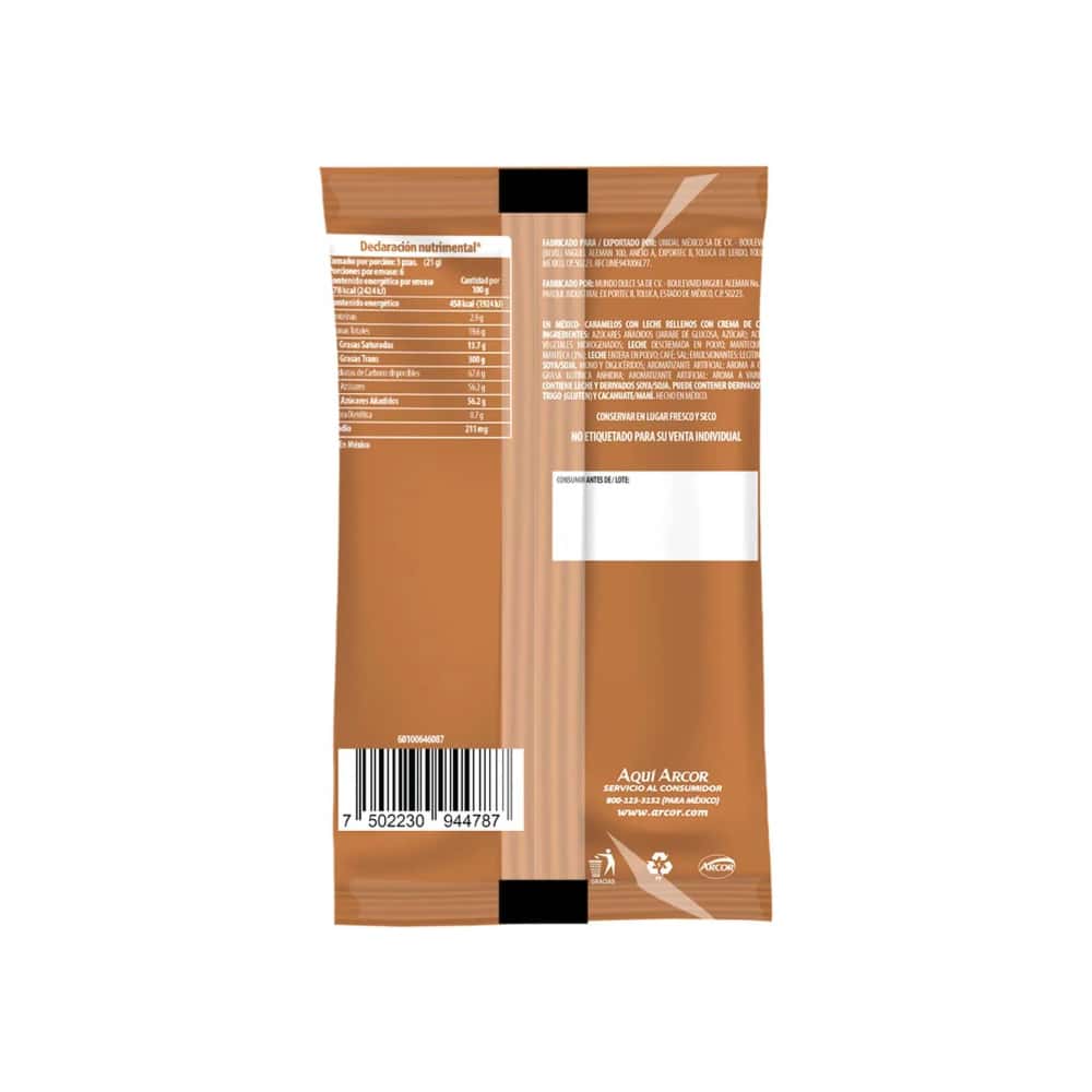 Caramelos con leche rellenos con crema de café Arcor Butter Toffees (126 g / 4.4 oz) - Miniatura 2