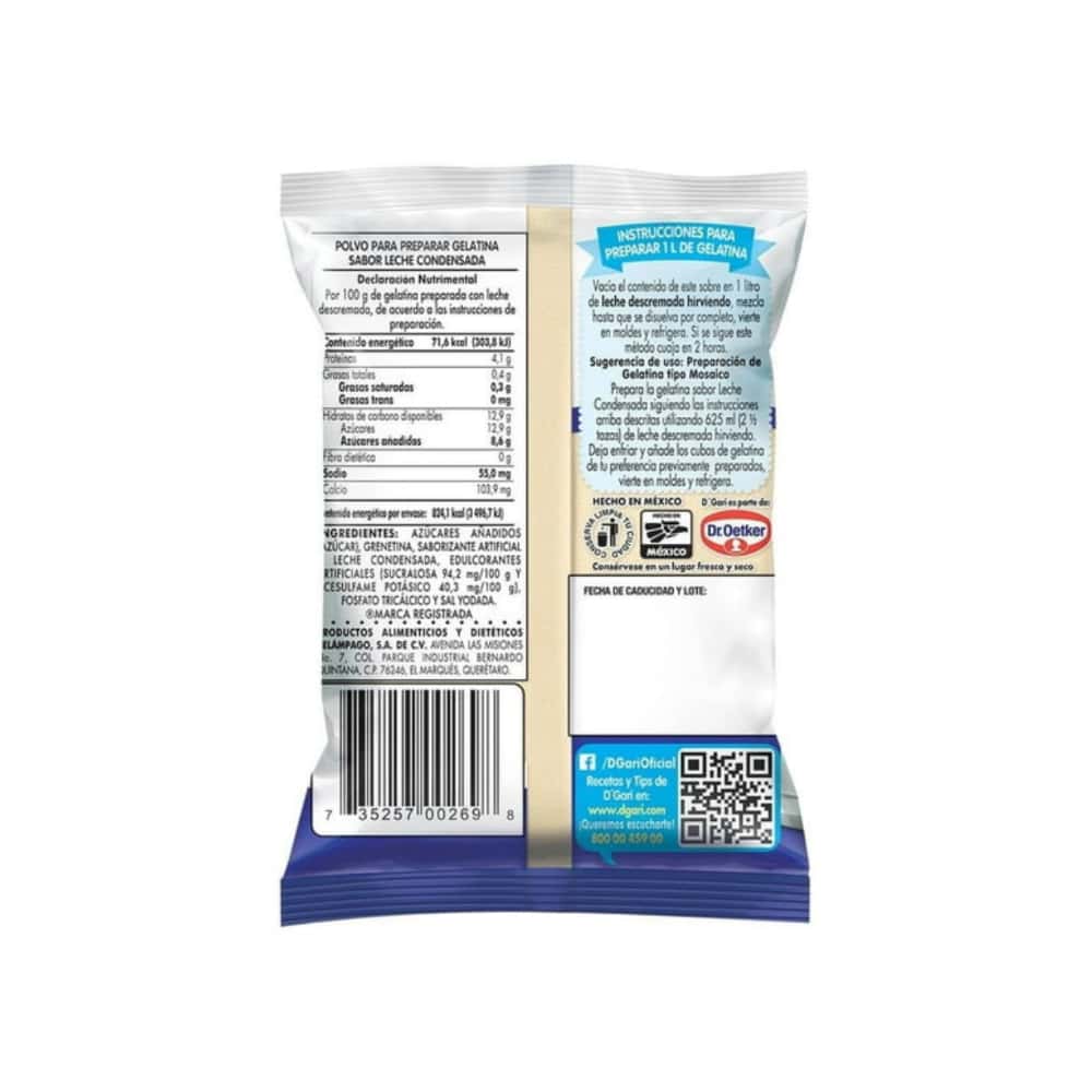 Gelatina de sabor leche condensada D'Gari (120 g / 4.23 oz) - Miniatura 5