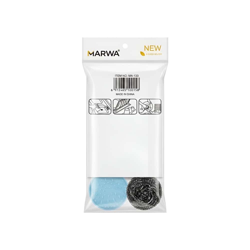 Paquete de esponja, estropajos y cepillo para fregar Marwa - Miniatura 2