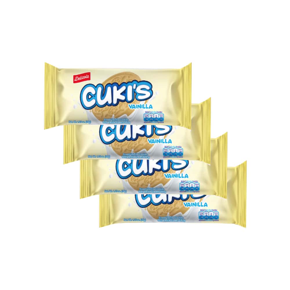 Galletas tipo sándwich con relleno sabor vainilla Cuki´s Delizola (4 x 36 g / 1.27 oz) - Miniatura 1