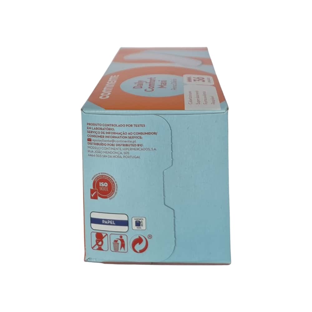Compresas sanitarias diarias Comfort Maxi Continente (36 U) - Miniatura 3