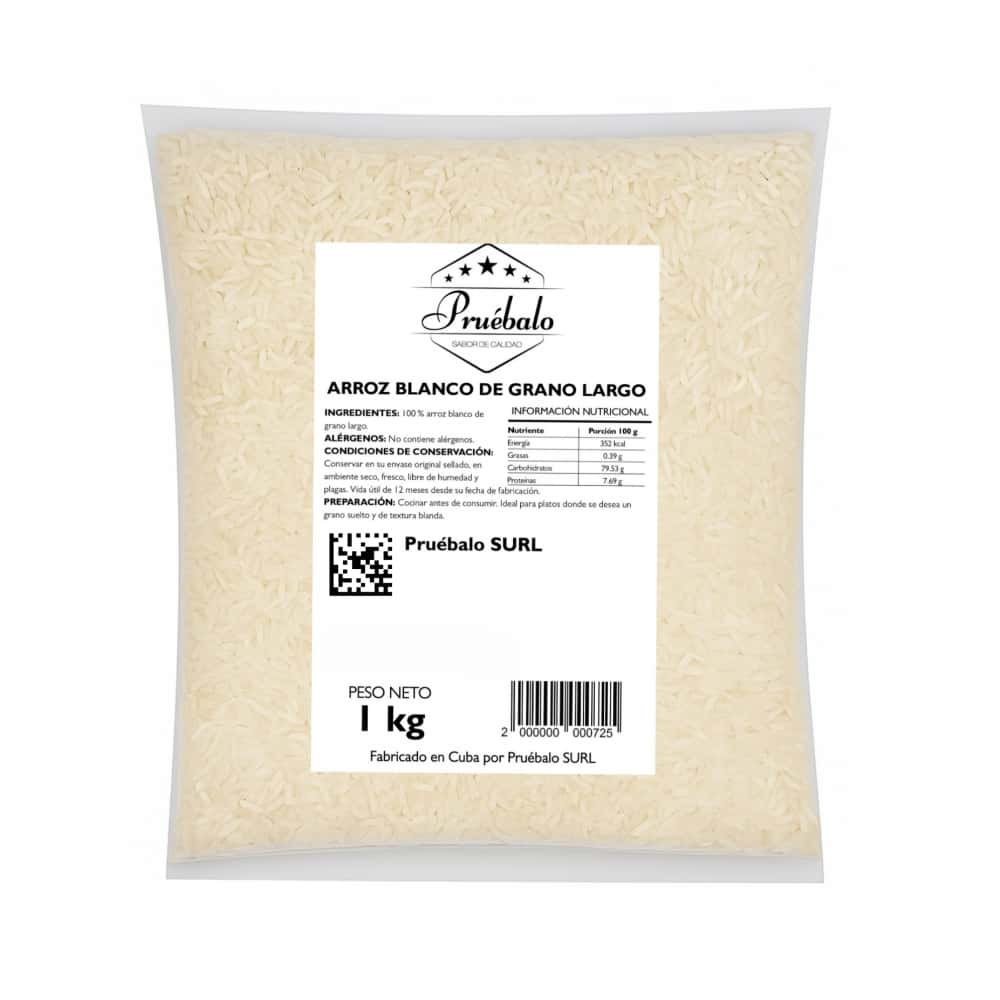 Arroz blanco de grano largo Pruébalo (1 kg / 2.2 lb) - Miniatura 1