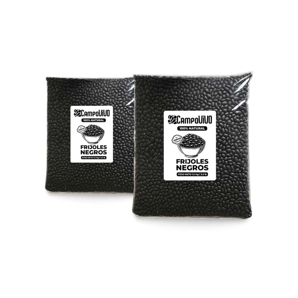 Frijoles negros Campo Vivo (2 x 1.5 kg / 3.3 lb) - Miniatura 1