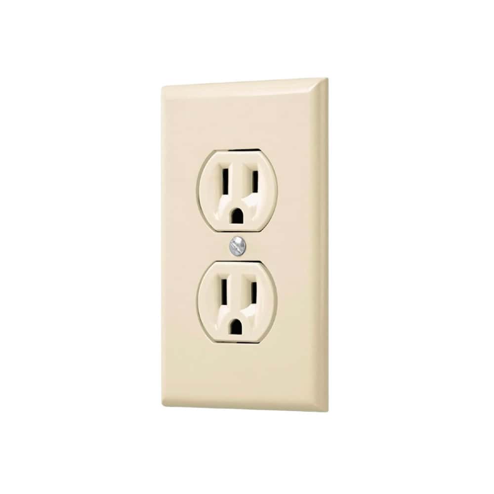 Tomacorriente universal doble beige Volteck PA-CODO-S - Miniatura 1