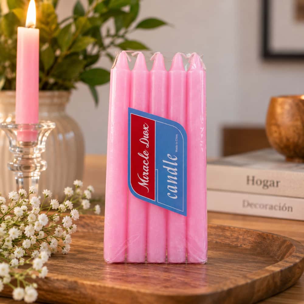 Velas color rosa Miracle Diox (10 U) - Miniatura 3