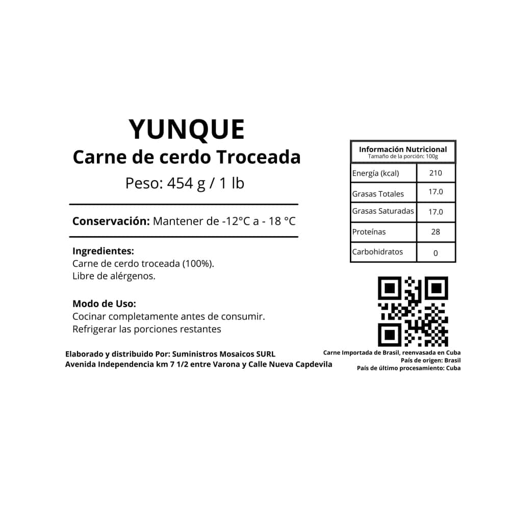 Carne de cerdo troceada Yunque (454 g / 1 lb) - Miniatura 3