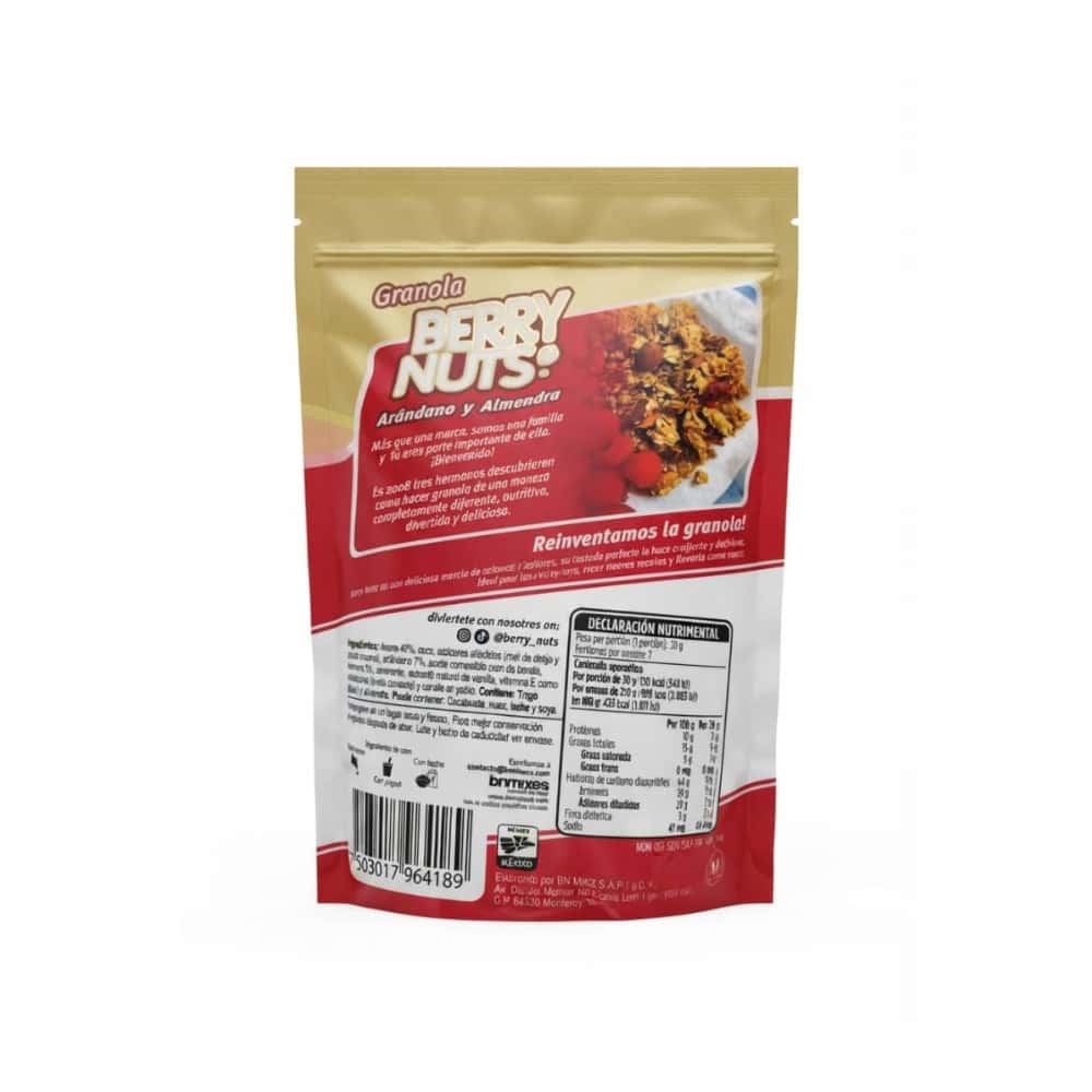 Granola con arándanos y almendra Berry Nuts (210 g / 7.4 oz) - Miniatura 2