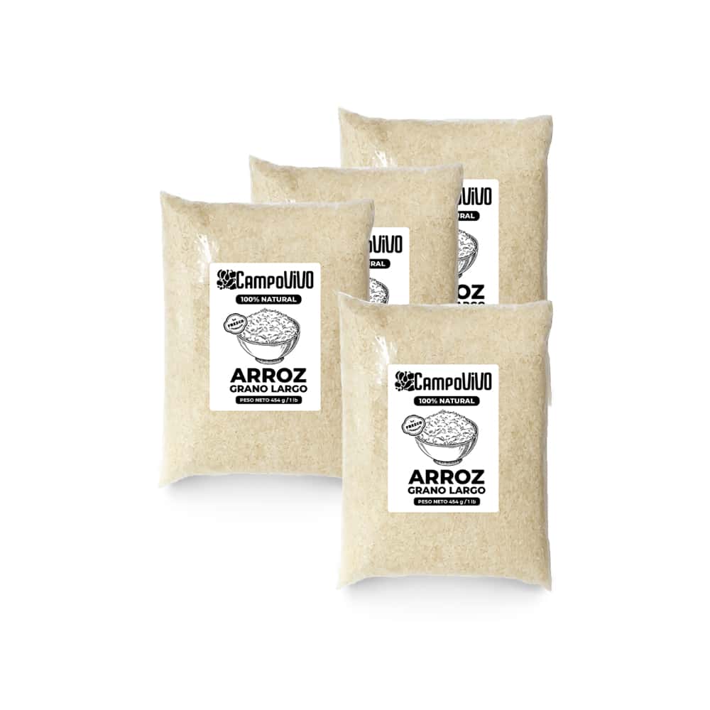 Arroz de grano largo Campo Vivo (4 x 454 g / 1 lb) - Miniatura 1