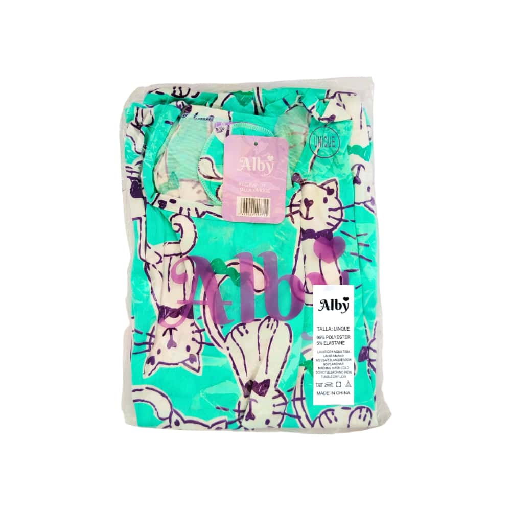 Juego de bata de casa verde y scrunchie para el cabello Alby (Talla: única) - Miniatura 3